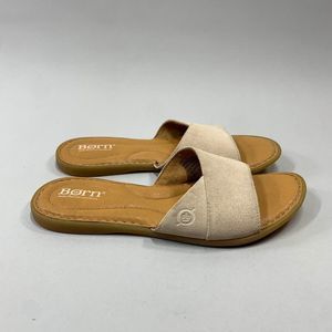 Born Women's Gudena Natural Suede Slides / Sandals
